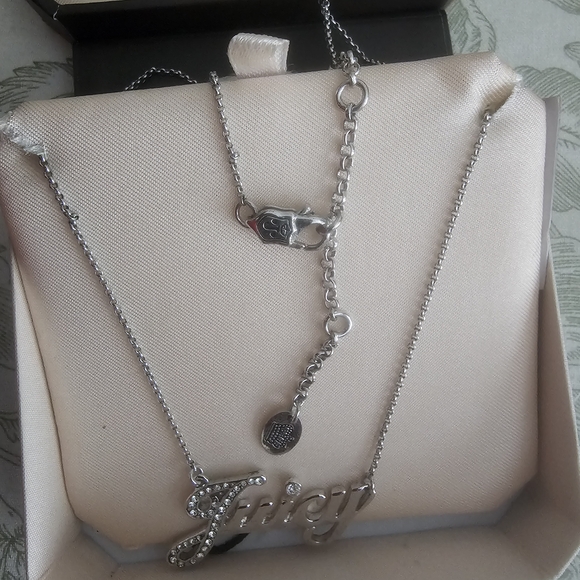 Juicy Couture Silver Tone Necklace and Earrings - Picture 2 of 8